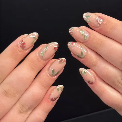 Hand-painted nail art by The Nail Bar, Farnworth, Bolton