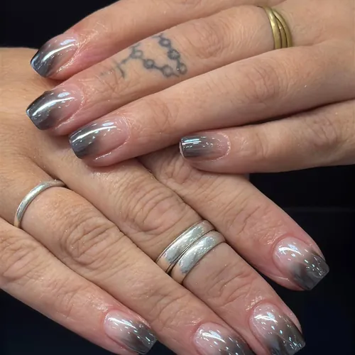 Chrome and cat eye nails by The Nail Bar, Farnworth, Bolton