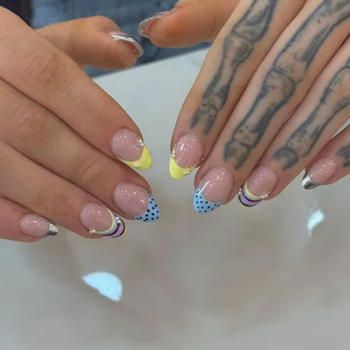 Hand-painted nail art by The Nail Bar, Farnworth, Bolton