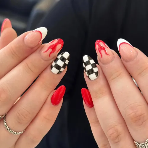 Hand-painted nail art by The Nail Bar, Farnworth, Bolton