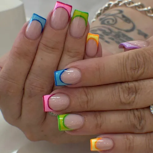 Bold colour nail set by The Nail Bar, Farnworth, Bolton