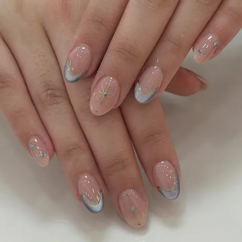 Soft natural nail set by The Nail Bar, Farnworth, Bolton