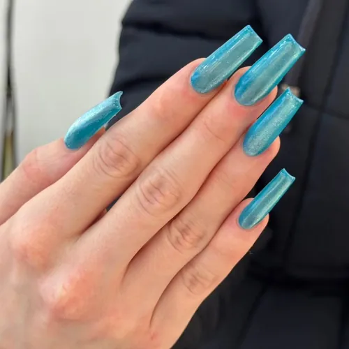 Chrome and cat eye nails by The Nail Bar, Farnworth, Bolton