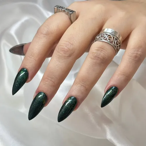 Chrome and cat eye nails by The Nail Bar, Farnworth, Bolton